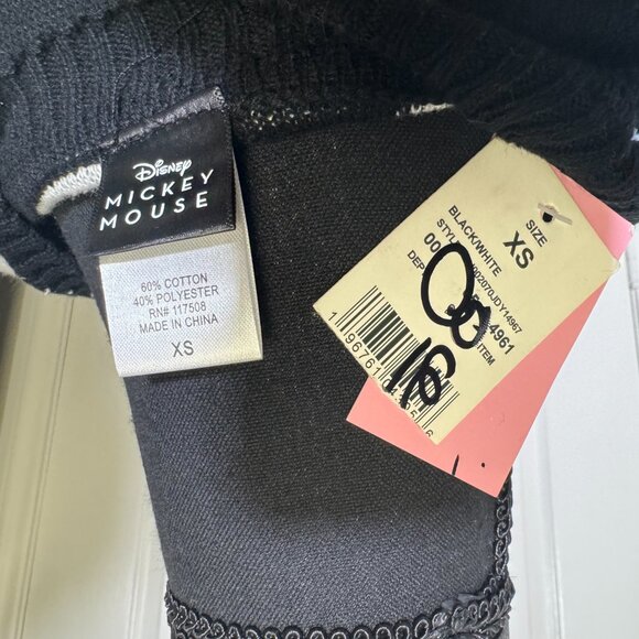 Disney Mickey Mouse Sweater – XS – Black & White Checker Print – NWT - Picture 4 of 4